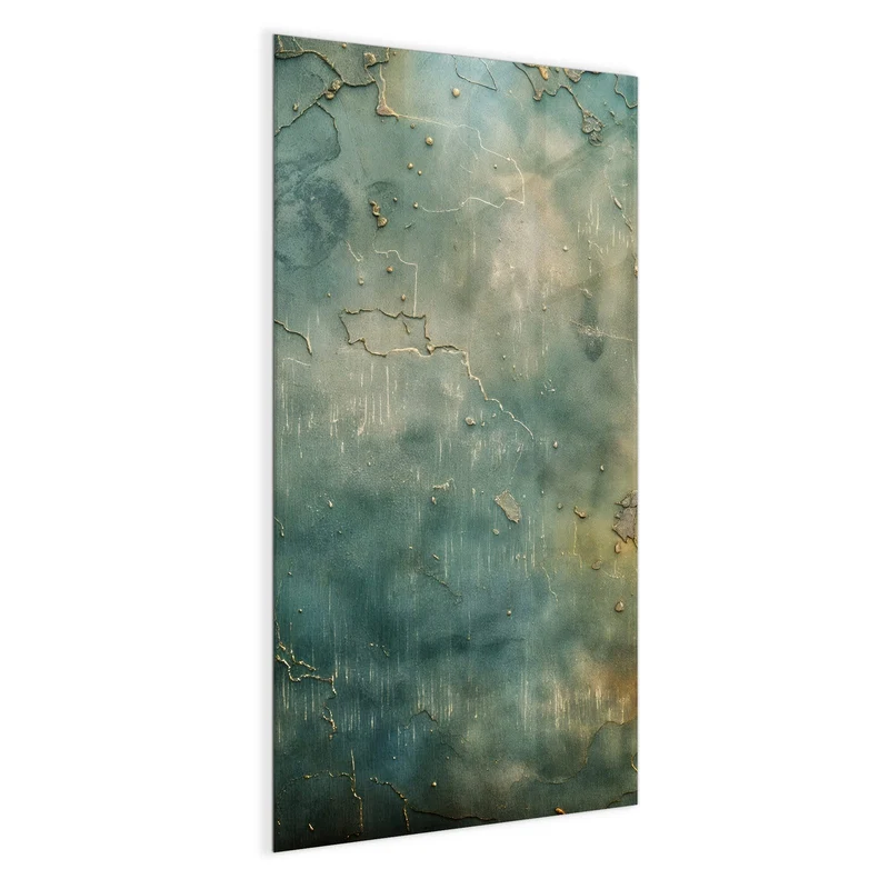Magnettafel - Türkise Patina mit Gold