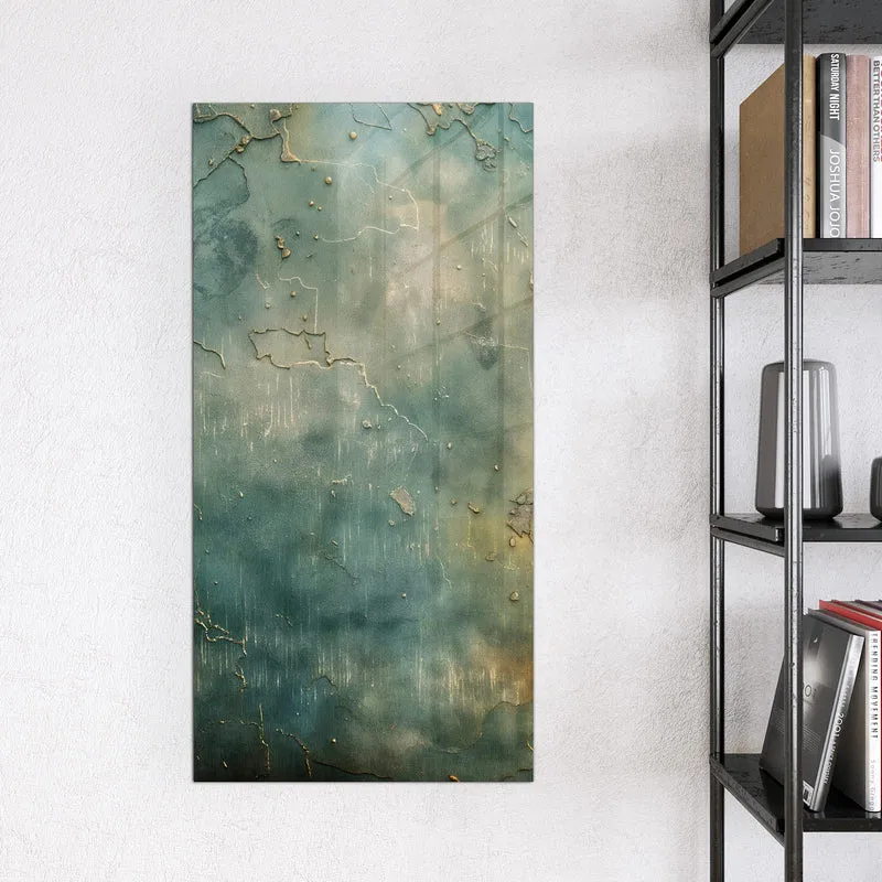 Magnettafel - Türkise Patina mit Gold