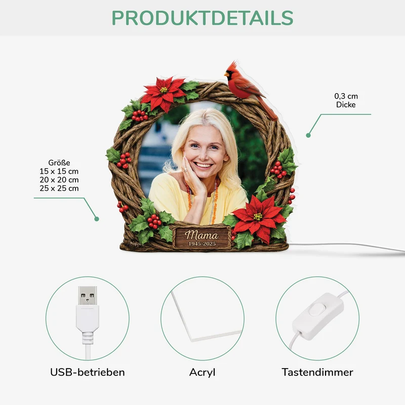 Papa Mit Foto - Personalisierte Trauergeschenke | Lightbox Mama/Papa