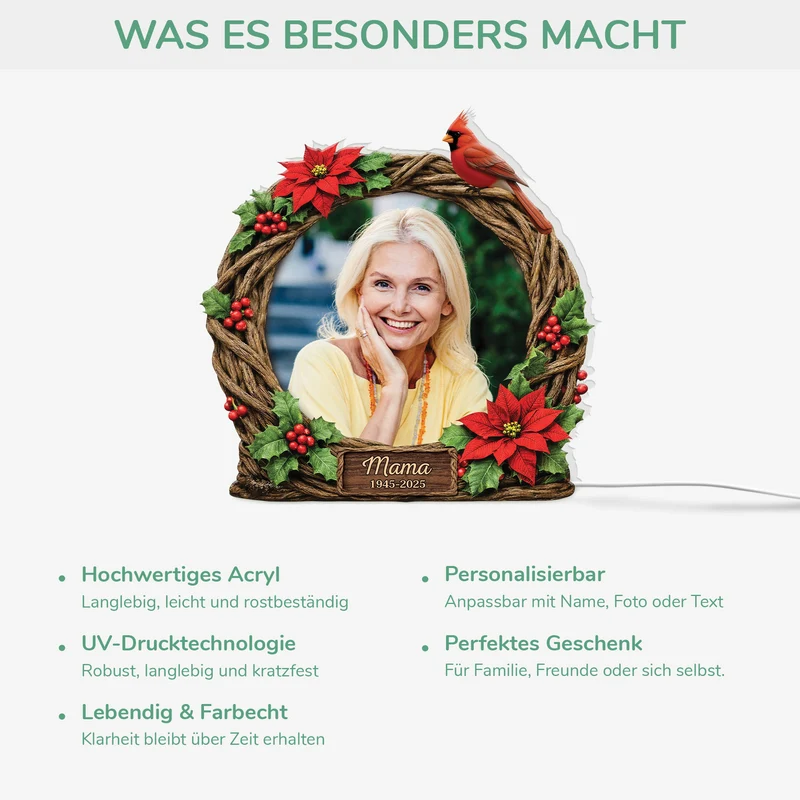 Papa Mit Foto - Personalisierte Trauergeschenke | Lightbox Mama/Papa