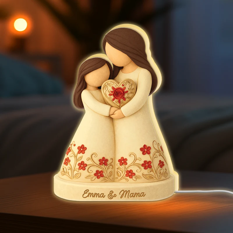 Mama & Tochter - Personalisiertes Geschenk | Lightbox Mama/Oma