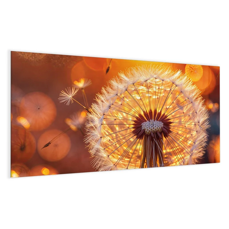 Magnettafel - Pusteblume vor Sonne