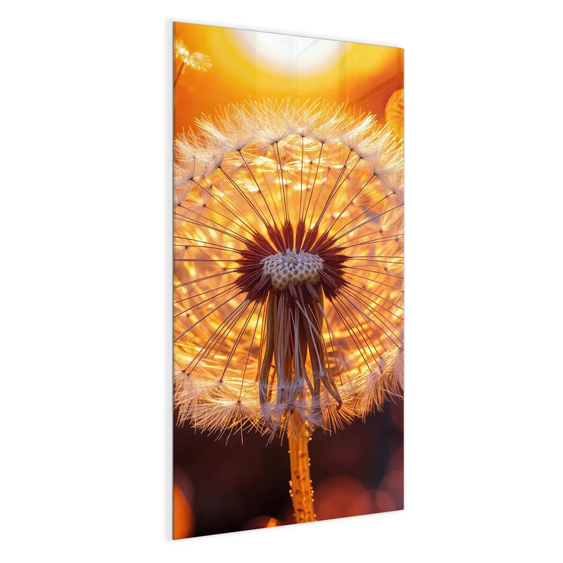 Magnettafel - Pusteblume vor Sonne