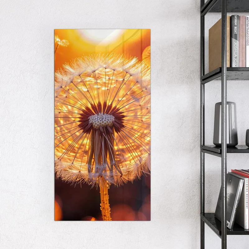 Magnettafel - Pusteblume vor Sonne
