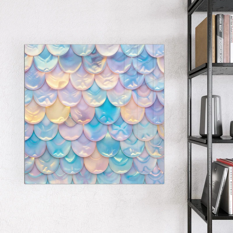 Magnettafel - Schuppen in Pastell