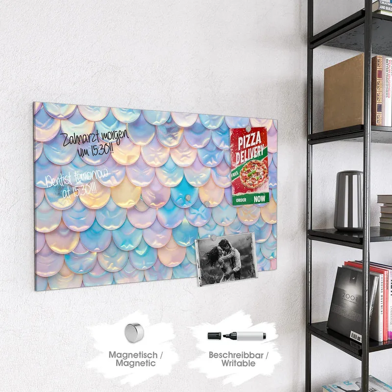 Magnettafel - Schuppen in Pastell