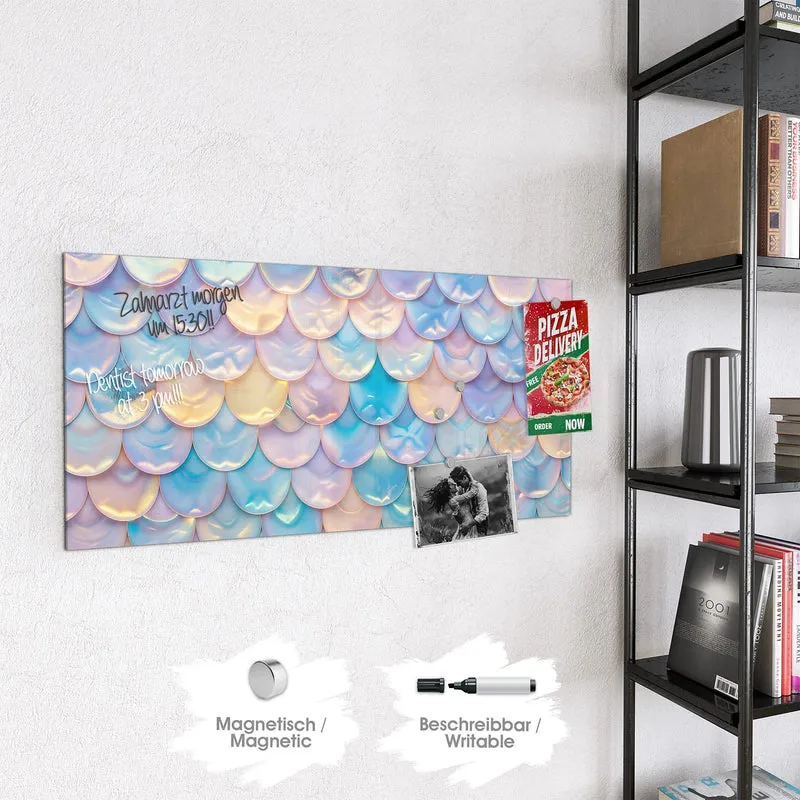 Magnettafel - Schuppen in Pastell