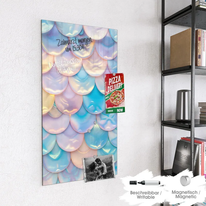 Magnettafel - Schuppen in Pastell