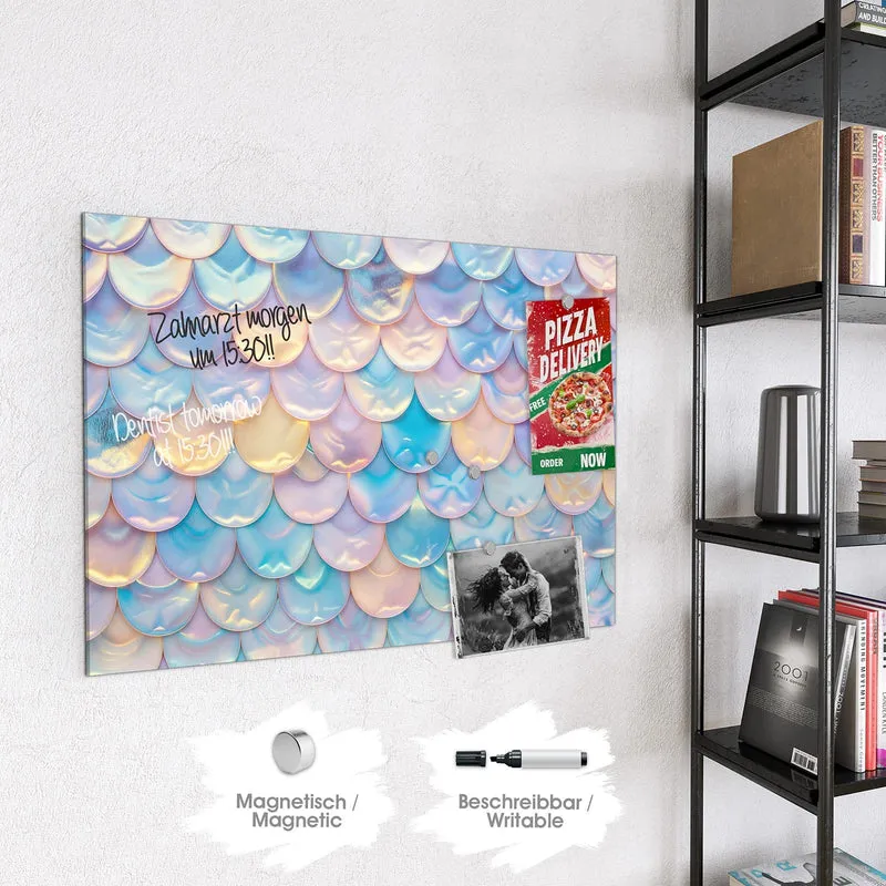 Magnettafel - Schuppen in Pastell