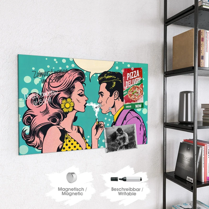 Magnettafel - Paar mit Sprechblase