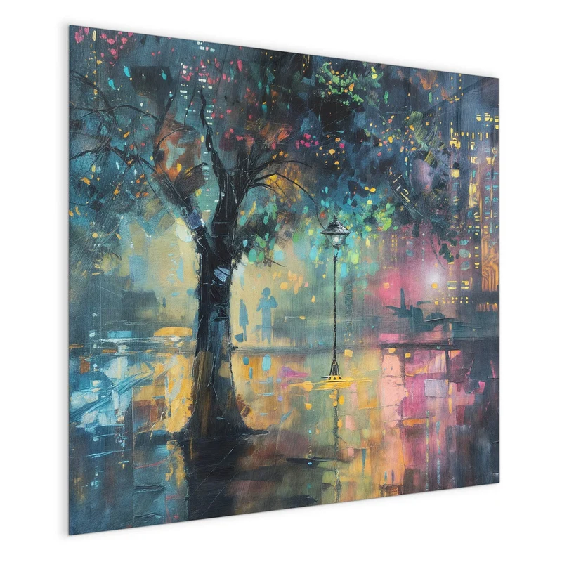 Magnettafel - Stadtbaum bei Nacht