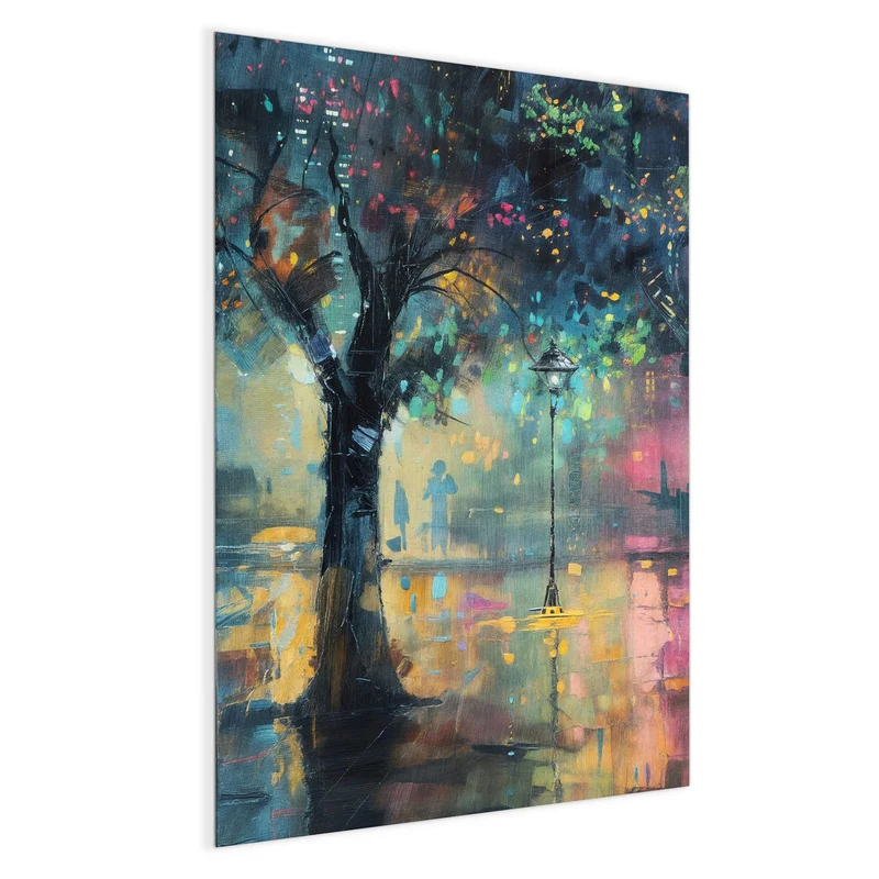 Magnettafel - Stadtbaum bei Nacht