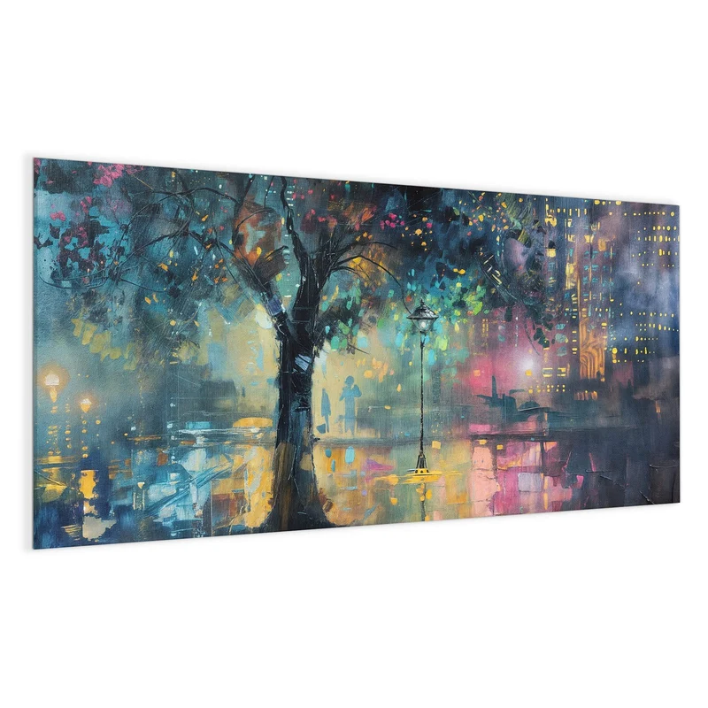 Magnettafel - Stadtbaum bei Nacht