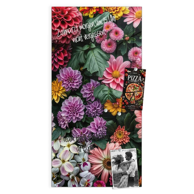Magnettafel - Bunter Blütenteppich