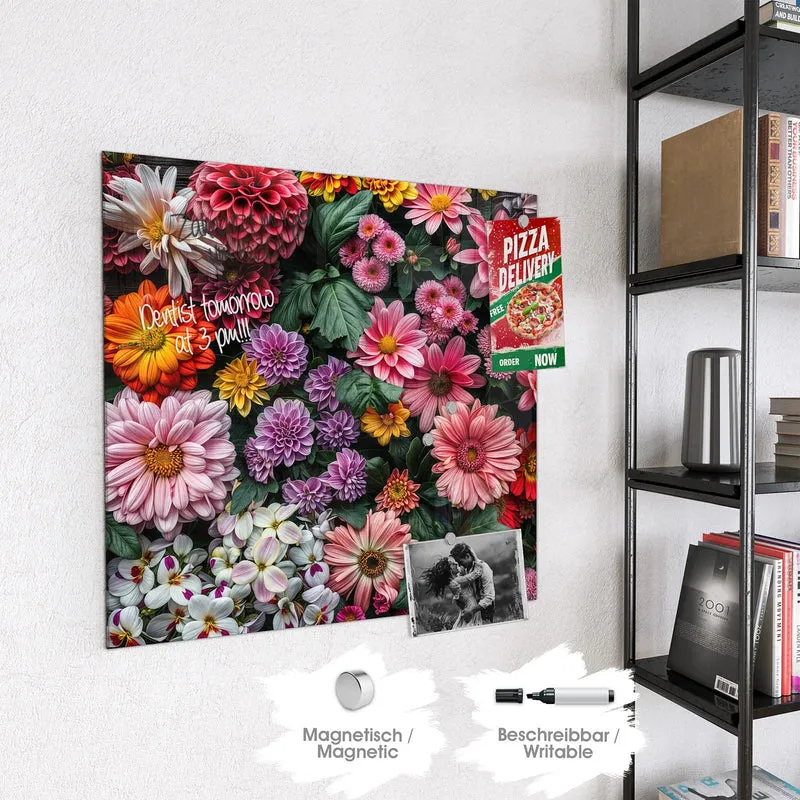 Magnettafel - Bunter Blütenteppich
