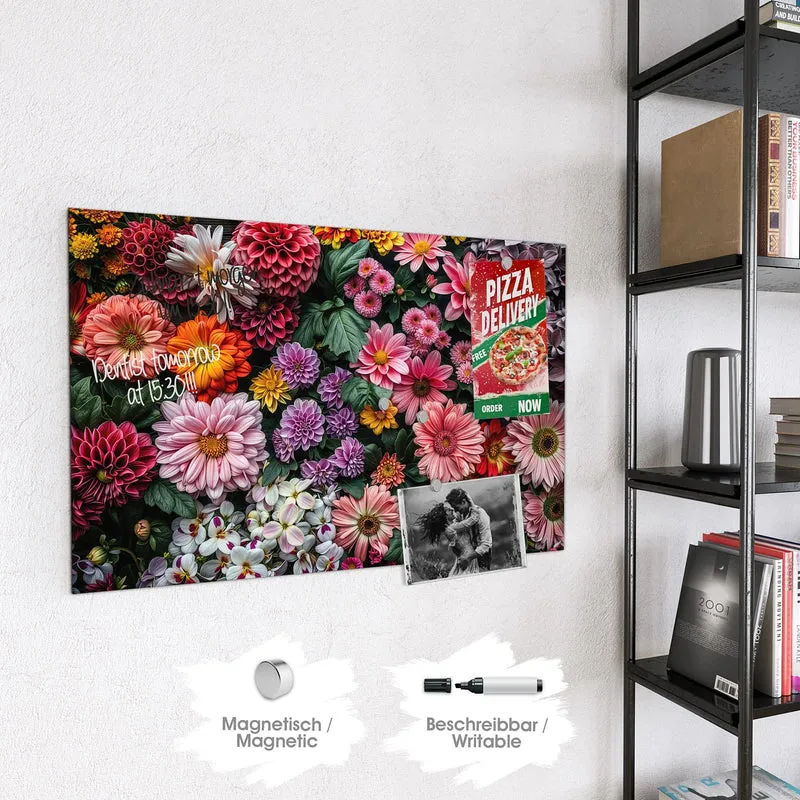 Magnettafel - Bunter Blütenteppich