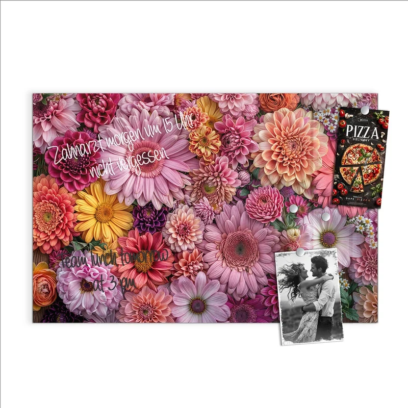 Magnettafel - Rosa Blütenteppich