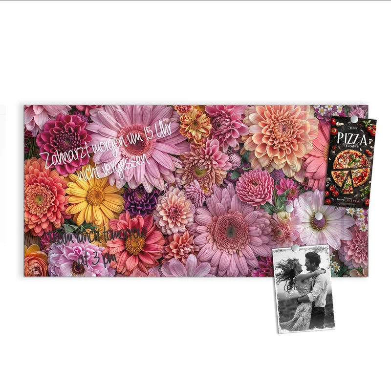 Magnettafel - Rosa Blütenteppich