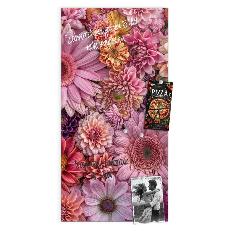 Magnettafel - Rosa Blütenteppich