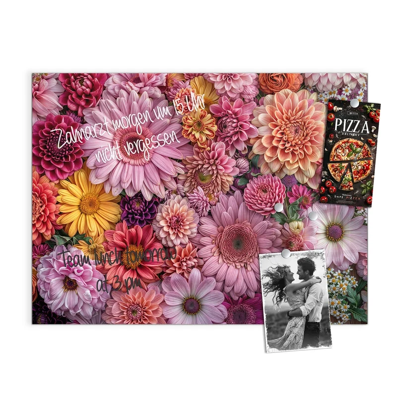 Magnettafel - Rosa Blütenteppich