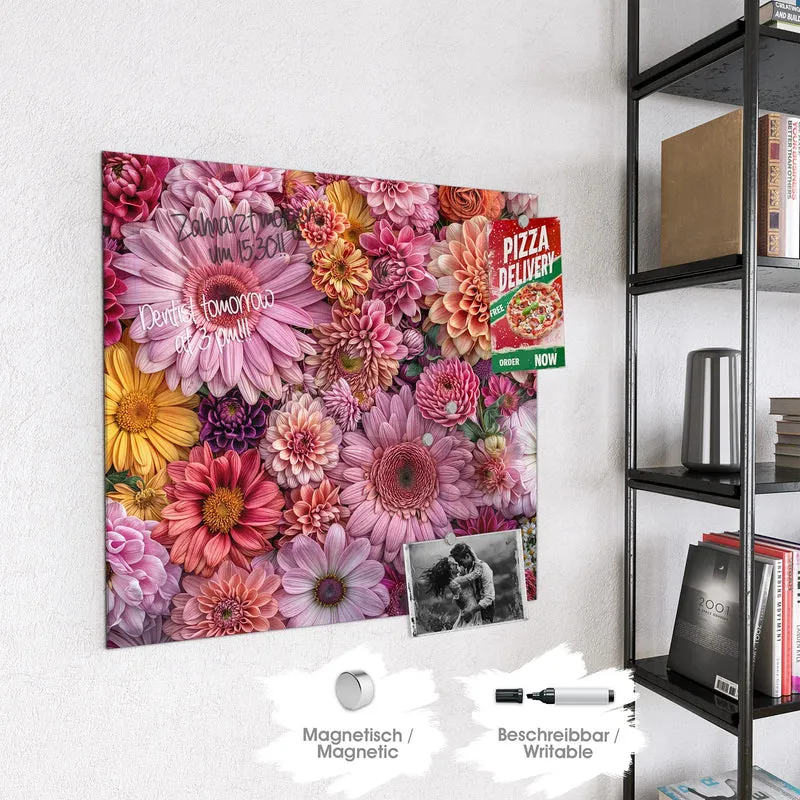 Magnettafel - Rosa Blütenteppich