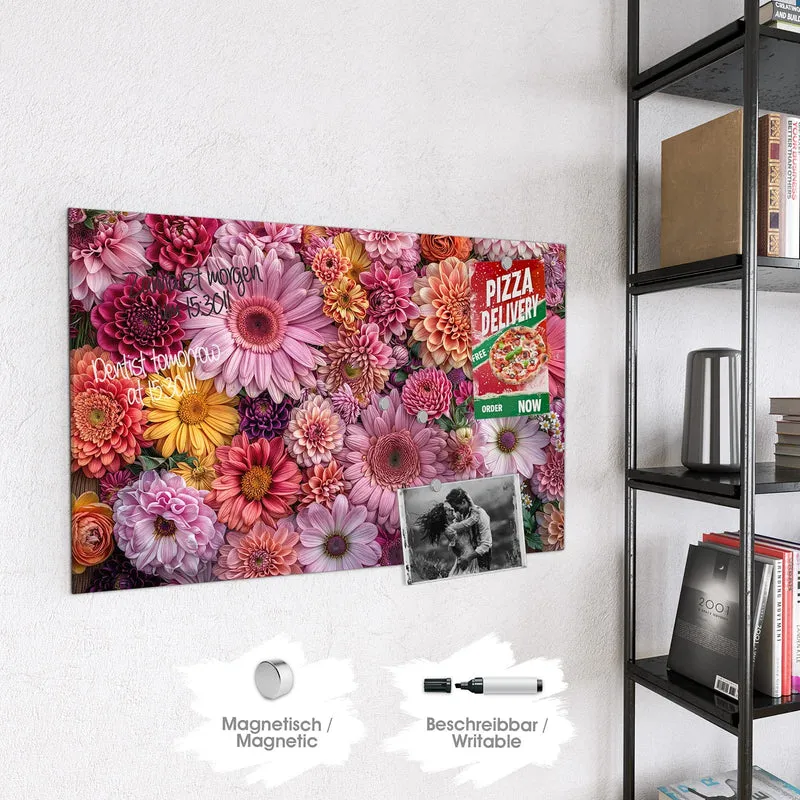 Magnettafel - Rosa Blütenteppich
