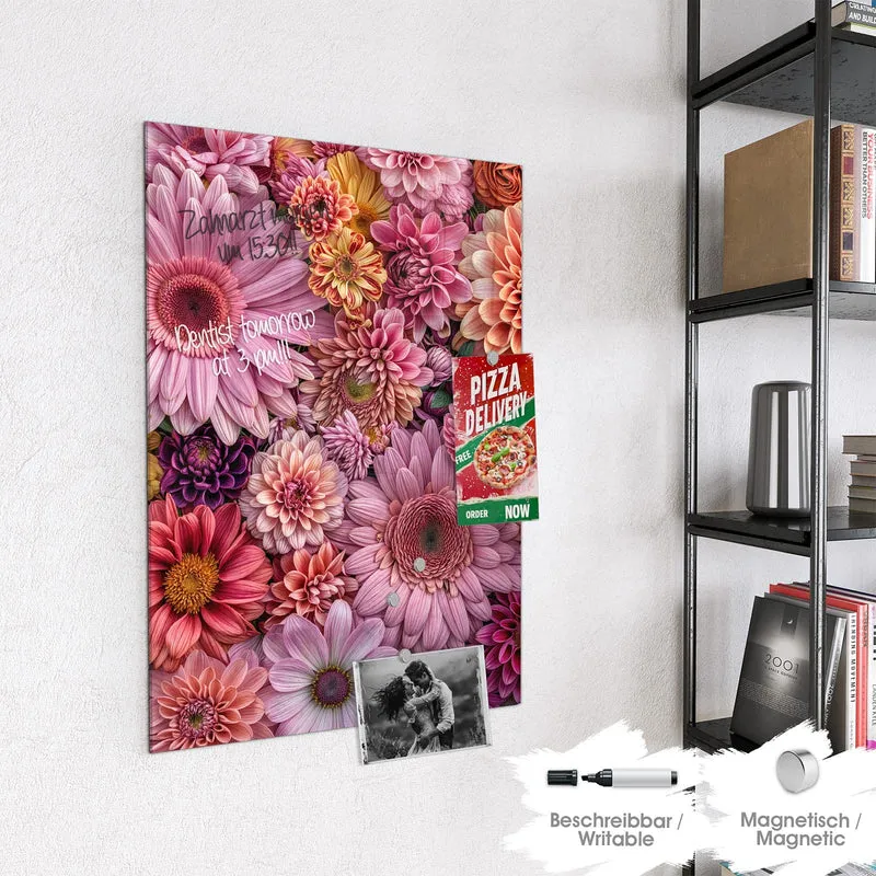 Magnettafel - Rosa Blütenteppich