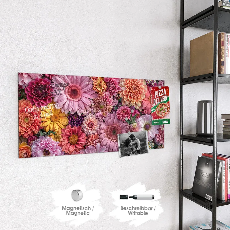 Magnettafel - Rosa Blütenteppich