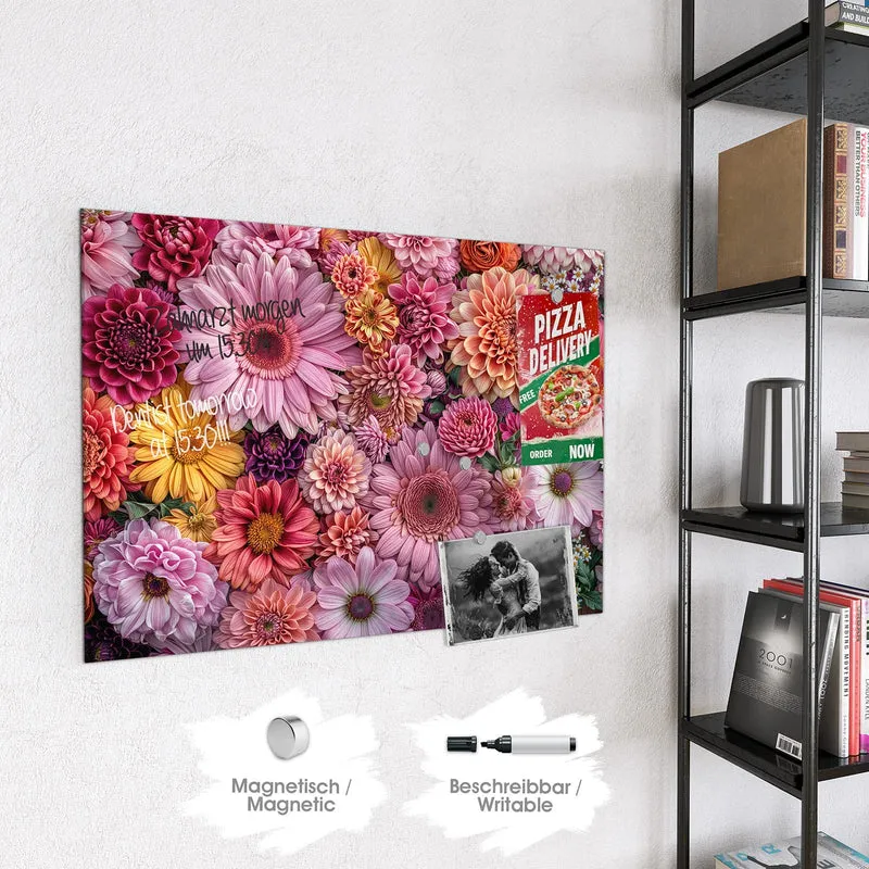 Magnettafel - Rosa Blütenteppich
