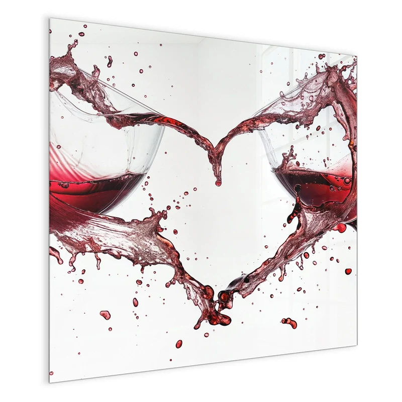 Magnettafel - Rotwein in Herzform