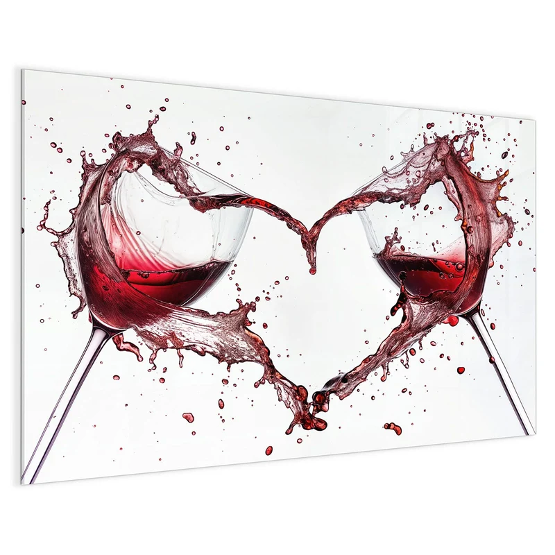 Magnettafel - Rotwein in Herzform