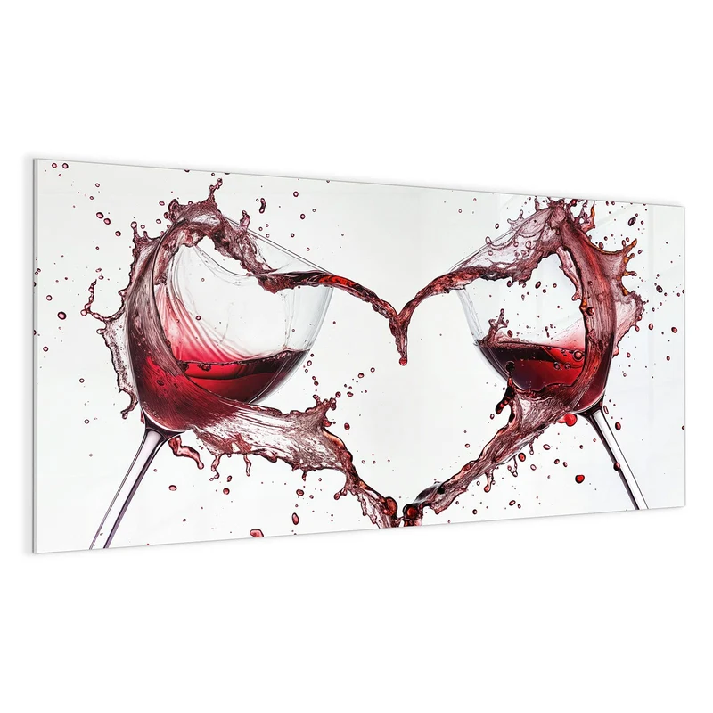 Magnettafel - Rotwein in Herzform