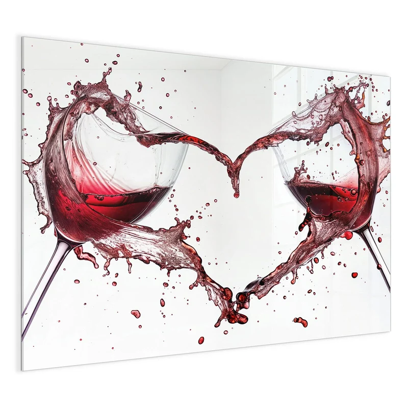 Magnettafel - Rotwein in Herzform
