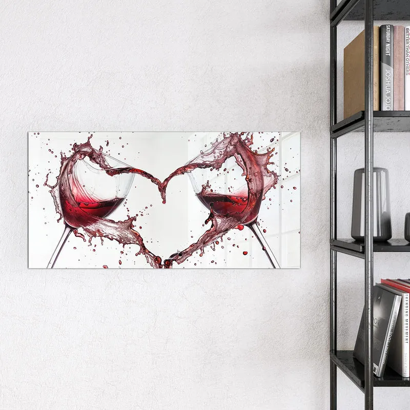 Magnettafel - Rotwein in Herzform