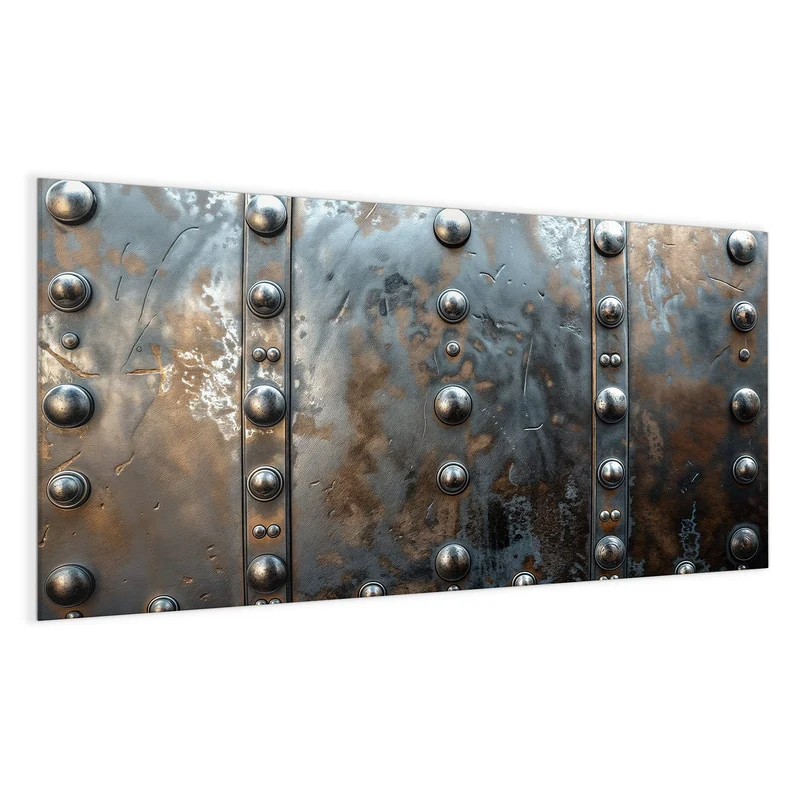Magnettafel - Stahlplatte mit Nieten