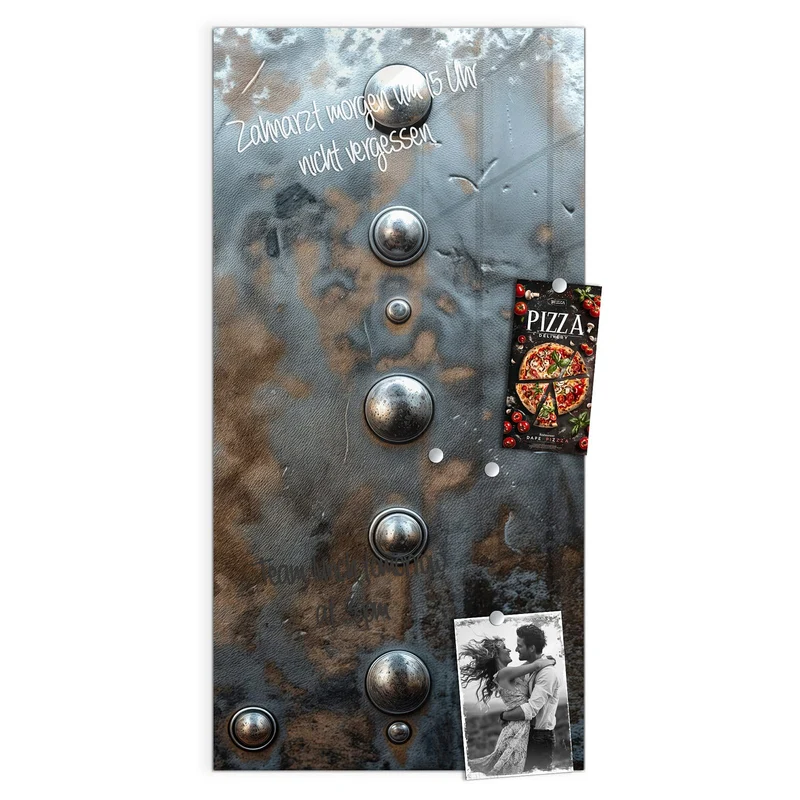 Magnettafel - Stahlplatte mit Nieten