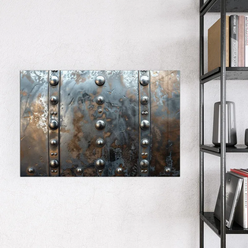 Magnettafel - Stahlplatte mit Nieten