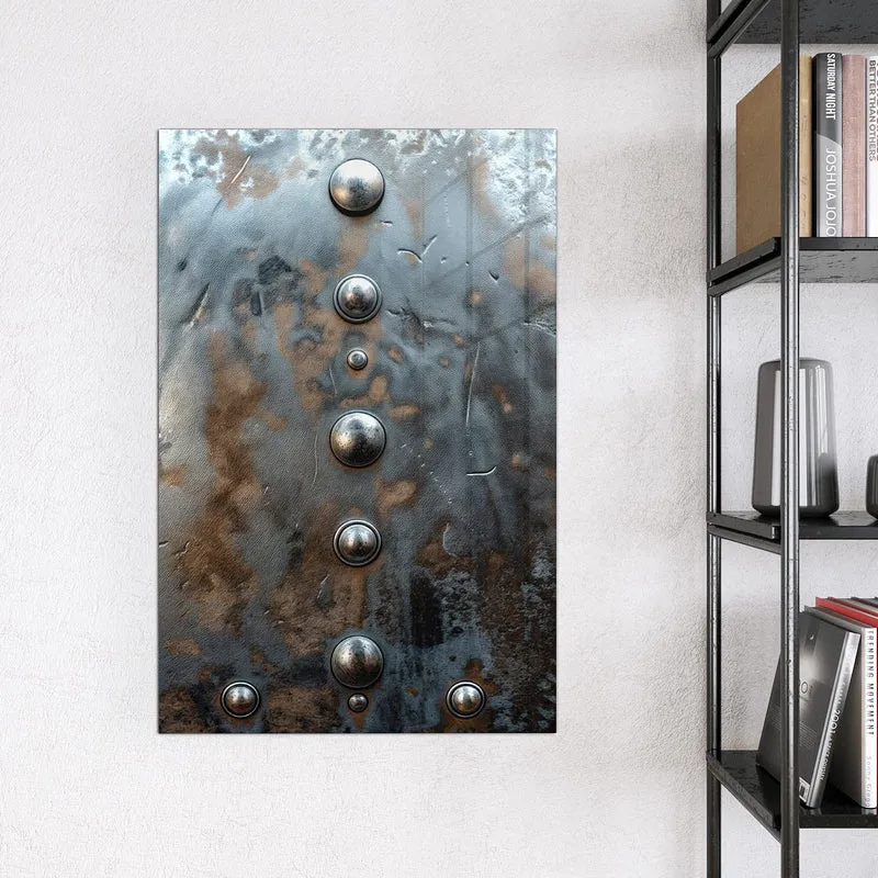 Magnettafel - Stahlplatte mit Nieten