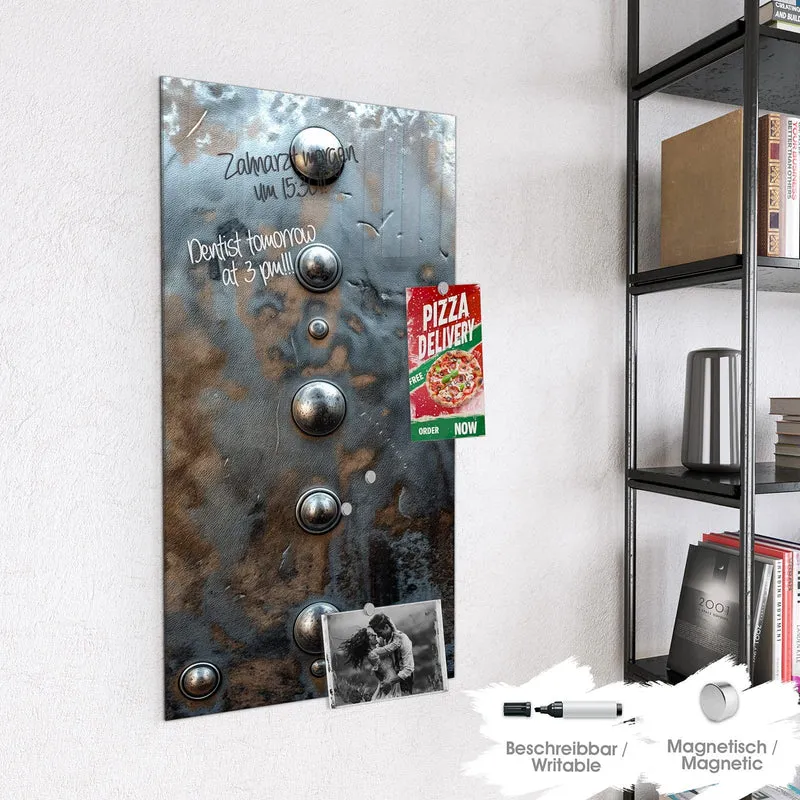 Magnettafel - Stahlplatte mit Nieten