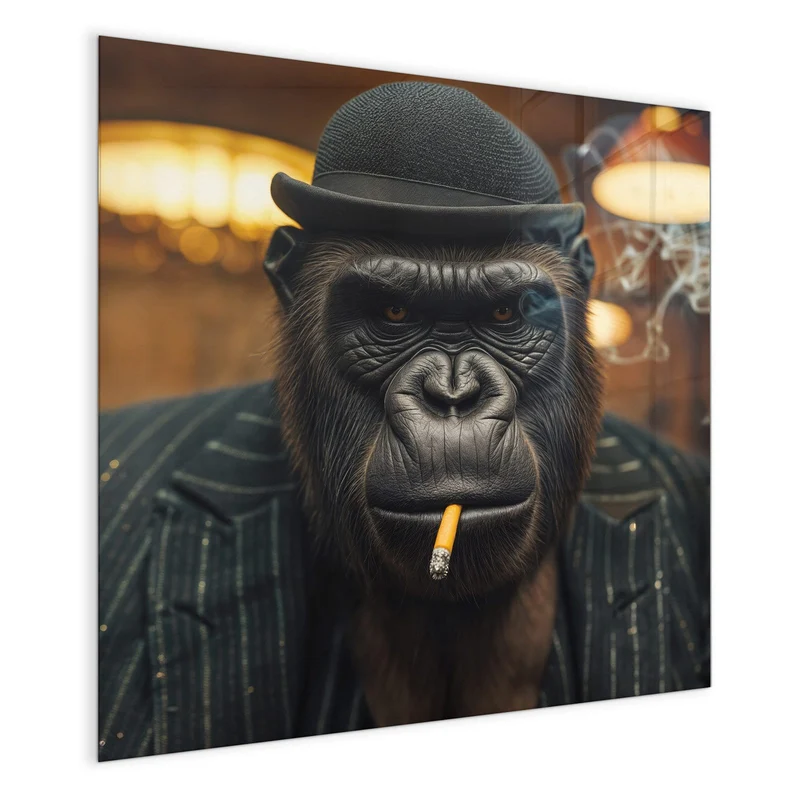 Magnettafel - Gorilla im Anzug