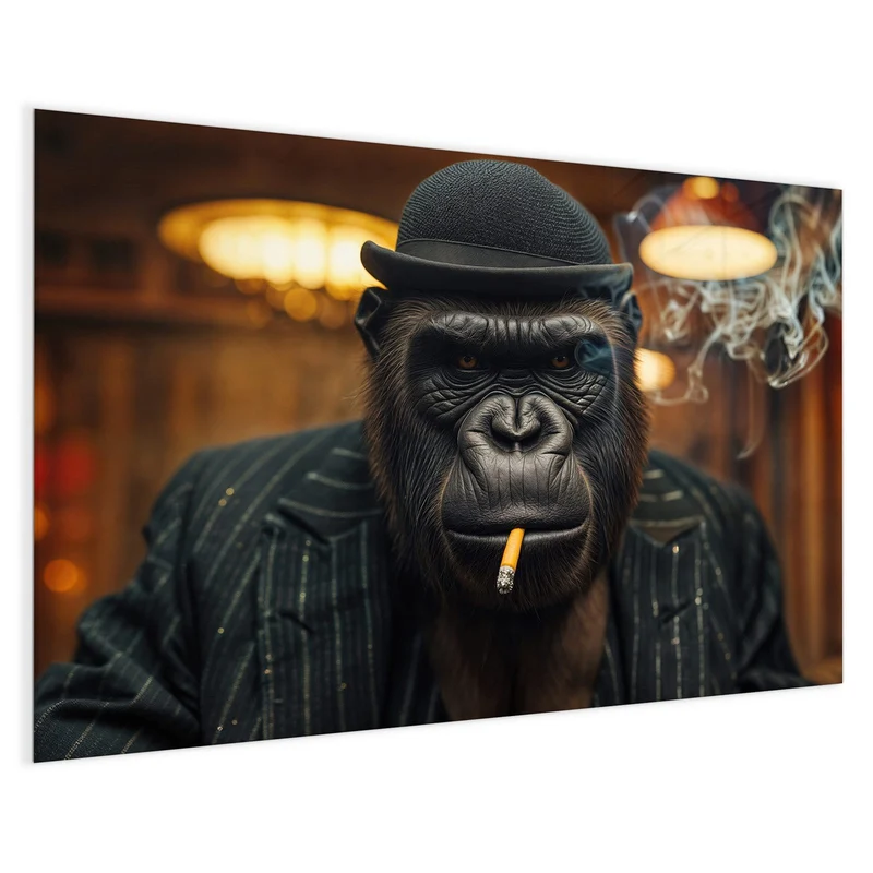 Magnettafel - Gorilla im Anzug