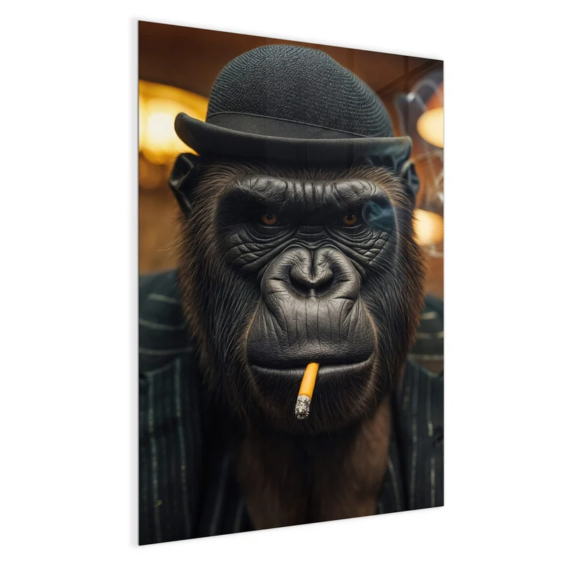 Magnettafel - Gorilla im Anzug