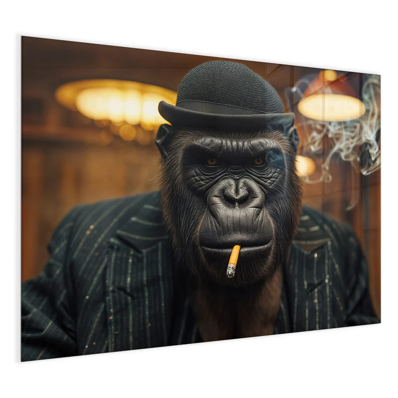 Magnettafel - Gorilla im Anzug