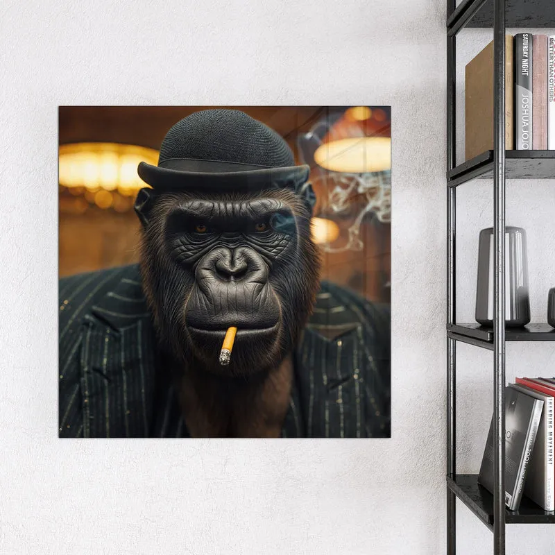 Magnettafel - Gorilla im Anzug