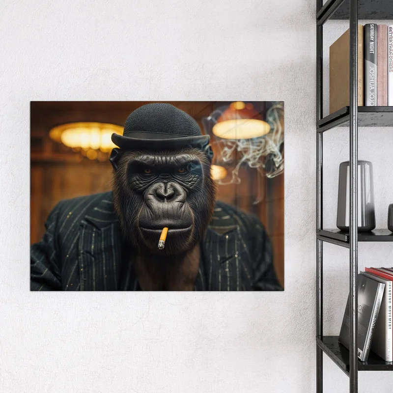 Magnettafel - Gorilla im Anzug