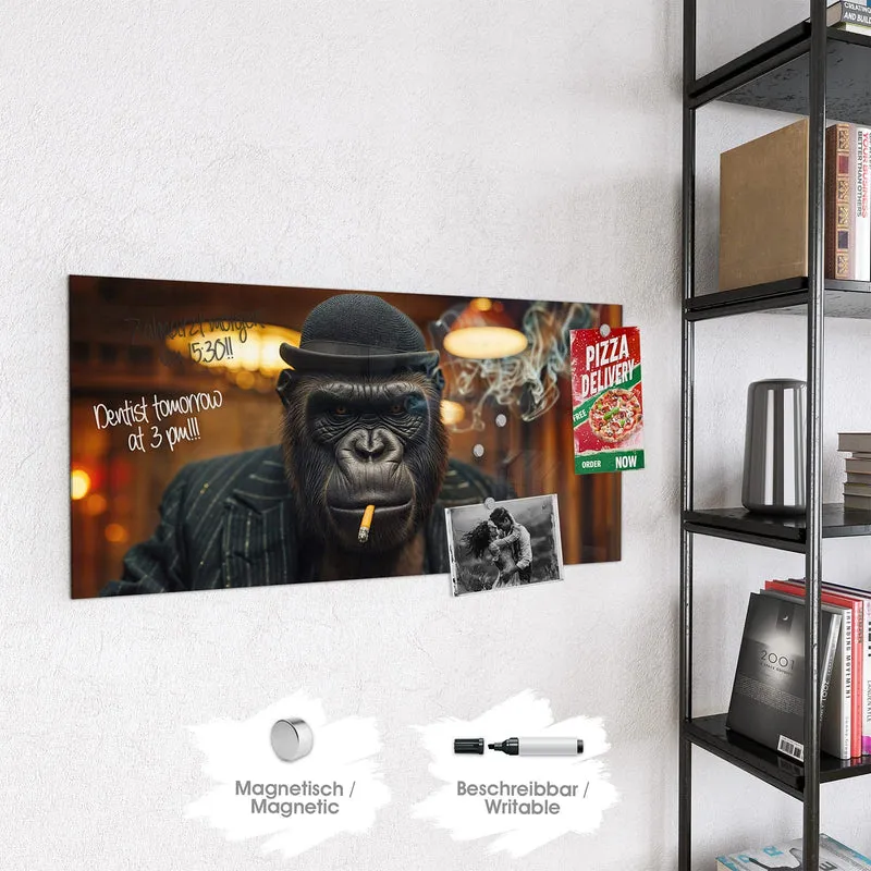 Magnettafel - Gorilla im Anzug