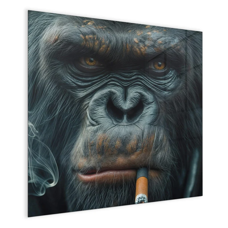 Magnettafel - Rauchender Affe