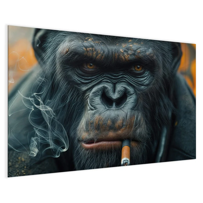Magnettafel - Rauchender Affe