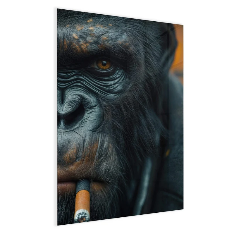 Magnettafel - Rauchender Affe