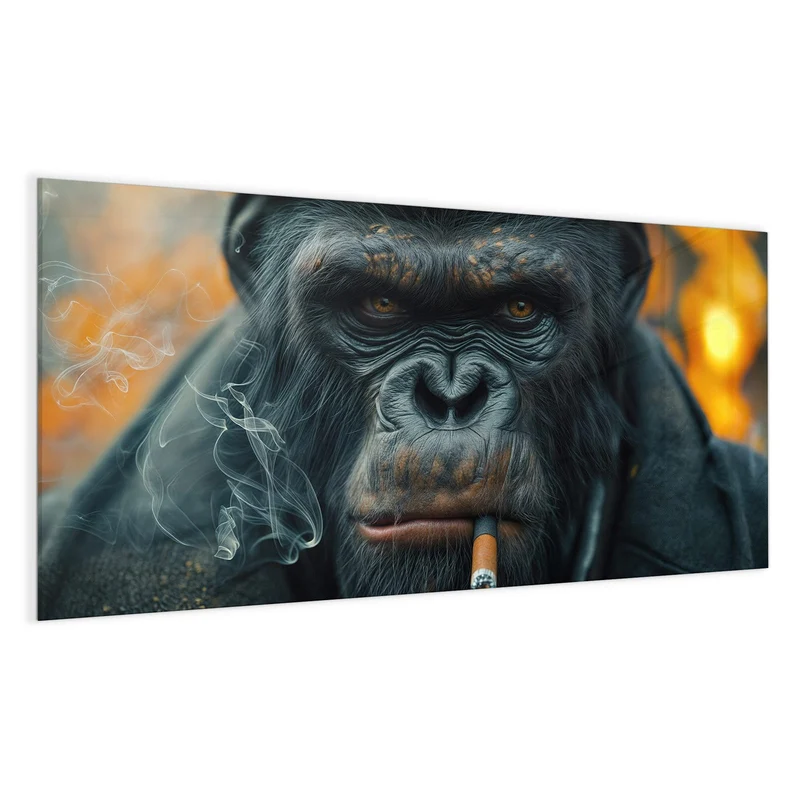 Magnettafel - Rauchender Affe